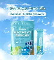 SIWEIDA Mélange Boisson Électrolytique Sans Sucre Bas Sodium Hydratation Récupération Sport Énergie 20 Sachets 120g Complément
