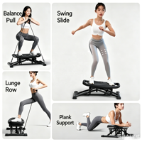 CZFIT Stepper Électrique 2-en-1 en Acier pour Exercices de Torsion et Montée d'Escalier à Domicile - Antidérapant et Écologique