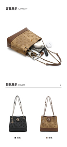 Borsa a Tracolla &WQ Fashion da Donna in PU Resistente all'Acqua, Tinta Unita, con Monogramma in Rilievo - Product Image 5