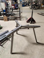 Base de table en métal blanc à 3 pieds en forme d'étoile, structure trépied moderne pour cuisine, hôtel, école, structure robuste, table à manger