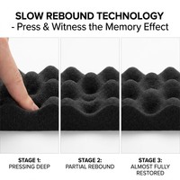 [Qualité audio] Tapis insonorisant en mousse à mémoire de forme de 18 mm, 50x90 cm, mousse acoustique professionnelle à récupération lente pour porte de voiture et studio
