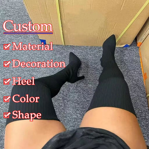 Bottes mocassins à talons aiguilles pour <span class=keywords><strong>femme</strong></span>, couleur unie, vente en gros, <span class=keywords><strong>2022</strong></span> - Product Image 2