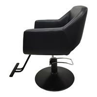 Vente en gros de chaises de barbier noires à hauteur réglable chaises de salon de coiffure pour la coupe de cheveux