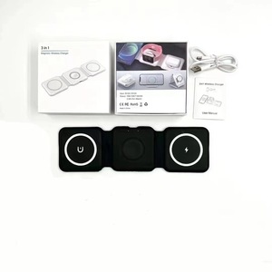 IStapromo Gifts 3-in-1 smartphone <b>wireless</b> charger, fast charging, digital magnetic suction, portable - Product Image 5