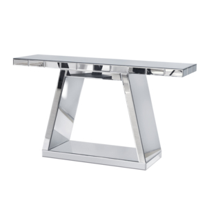 Modern Luxe Full Body Mirror <b>Console</b> <b>Table</b> 55.9 In Trapezoid Base 360 Degree Reflective Entryway Decor - Product Image 5