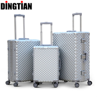 Valise rigide en polycarbonate avec cadre en aluminium, 4 roues doubles silencieuses à 360°, sac trolley avec serrure TSA, lot de 3 pièces 20/24/28 pouces