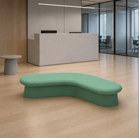 Ensemble de canapés de bureau de style moderne, forme créative et spéciale, pour banque, entreprise, zone de réception, hall, tissu synthétique durable