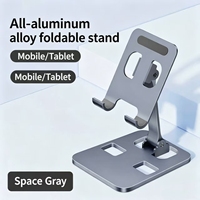 Support de téléphone portable pliable en métal de qualité supérieure, support universel réglable en hauteur pour téléphone et tablette