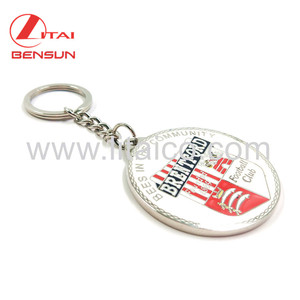 Logotipo de forma personalizada Llaveros de aleación de zinc Esmalte duro Escudo Llaveros de metal Regalos al por mayor a granel - Product Image 5