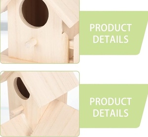 Factory Direct House Shape <strong>Nest</strong> Wooden <strong>Bird's</strong> <strong>Nest</strong> Breeding Box Wooden <strong>Bird</strong> House - Product Image 5