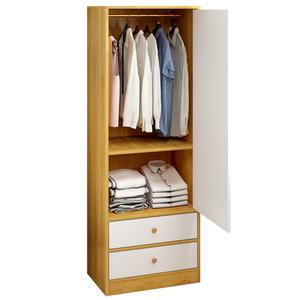 Muebles de Dormitorio, Armario de Madera para Bebé con 1 Puerta y Cajones, Armario Empotrado para Almacenamiento - Product Image 1