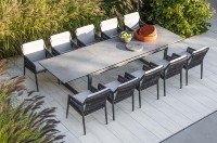 Ensemble de table à manger et chaises, mobilier de loisirs moderne, patio d'extérieur, restaurant de jardin, prévente