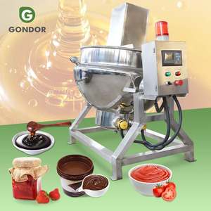 Olla de cocción eléctrica al vacío con camisa de enfriamiento para azúcar, mezcla de jarabe y agitación, para mermelada - Product Image 1