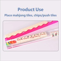 Support de Règles de Mahjong Américain en Acrylique Transparent Magnétique, Design Moderne et Luxueux, 45 cm (17,5 Pouces), Idéal pour la Maison et les Clubs
