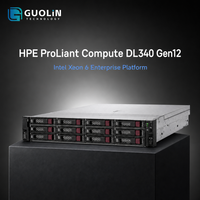 Serveur d'entreprise HPE ProLiant DL340 Gen12 2U en rack pour les charges de travail d'IA, l'informatique haute performance et les bases de données