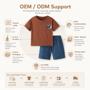 Conjunto <span class=keywords><strong>de</strong></span> Verano Personalizado al por Mayor para Niños, 95% Algodón, Camiseta con Gráfico <span class=keywords><strong>de</strong></span> Ballena y Pantalones Cortos, Ropa <span class=keywords><strong>de</strong></span> Boutique para Niños y Niñas, OEM - Product Image 4