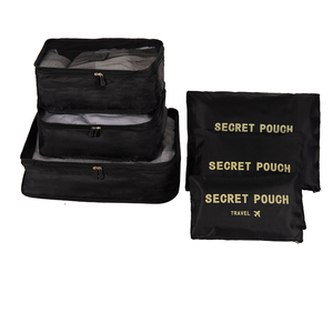 便宜的6件压缩行李箱套装行李箱组织者旅行包组织者灰色个人包装立方体旅行包 - Product Image 2