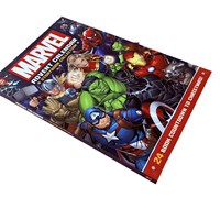 Calendrier de l'Avent Marvel Heroes Avengers, boîtes mystères, 24 petits livrets en carton, matériel de lecture en anglais pour enfants, coffret cadeau