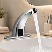 Robinet intelligent sans contact ZOGII CE Europe Amérique du Nord en laiton à trou unique avec capteur, économie d'eau automatique, pour hôtel, céramique