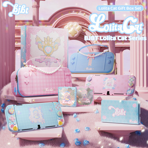 Ensemble complet BJBT Lolita Cat 7-en-1 pour Nintendo Switch 2, étui de transport rigide en EVA avec coque de station d'accueil et <span class=keywords><strong>support</strong></span> pour cartes de jeu - Product Image 1