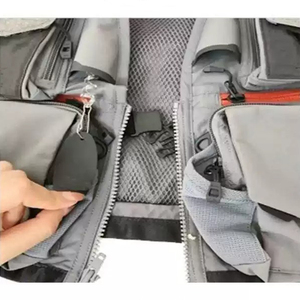 <span class=keywords><strong>Gilet</strong></span> de pêche à la <span class=keywords><strong>mouche</strong></span> d'extérieur respirant, professionnel, multi-poches, utilitaire, de sécurité, avec logo BTI (B07) - Product Image 4
