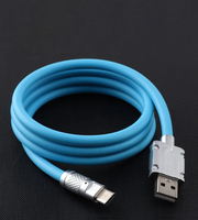 Câble de charge rapide rotatif 120W 6A Ligne de données en silicone liquide USB pour Samsung pour Xiaomi Jeu d'ordinateur Câble de charge rapide