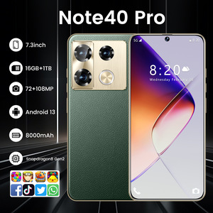 هاتف ذكي أندرويد عابر للحدود Note40 Pro الأكثر مبيعًا بذاكرة 16+1 تيرابايت ومعالج عشاري النواة وكاميرا خلفية 108 ميجابكسل وشاشة عالية الدقة وتصميم فرنسي مرن - Product Image 3