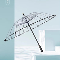 Parapluie de mariage transparent personnalisé avec logo, grand parapluie dôme en POE transparent, parapluies de pluie pour séances photo, événements, fêtes, vente en gros, REACH