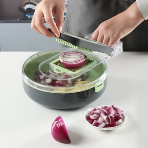 Coupe-légumes manuel multifonctionnel en acier inoxydable robuste pour la maison, trancheuse à fruits, râpe et hachoir de cuisine – Vente en gros - Product Image 4