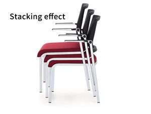Tissu empilable de haute qualité, chaise de salle de formation de conférence de visiteur de réunion de bureau professionnel Simple - Product Image 4