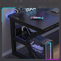 Mobilier de bureau moderne E-Sports grand bureau de jeu et chaise ensemble table de jeu lumière RVB