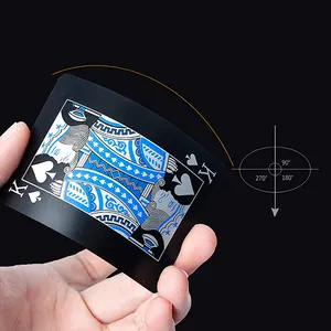 Tùy Chỉnh Cao Cấp Tay Áo Chơi Thẻ Sàn Đám Cưới In Lá Vàng Thiết Kế Logo Poker Không Thấm Nước PVC Nhựa Chơi Thẻ - Product Image 2