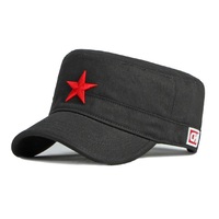 Gorra Retro de estrella de pentagrama de estilo Vintage chino, sombrero ajustable de alta calidad para hombres y mujeres, gorra con bordado