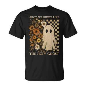 Camiseta cristiana Retro Boho Ain't No Ghost Like The Holy Ghost - Product Image 1