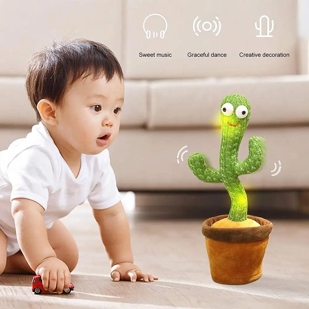 Lovely Talking Toy Dancing Cactus Doll Speak Talk Sound Record Repeat Kawaii Cactus Toys Children Kids Education Toy