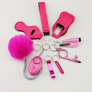 Lot de 10 porte-clés de sécurité, ensemble complet, porte-clés de défense personnelle avec alarme personnelle, pendentif de protection, accessoires pour femmes et filles - Product Image 3