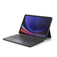 Casing Keyboard Pogo Pin untuk Samsung Galaxy Tab S7+/S8+/S9+/S7 FE 12.4" dengan Trackpad Multi Touch dan Lampu Latar 6 Baris Tombol