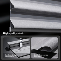 Persianas Motorizadas de Doble Capa con Control Remoto, Funcionamiento a Batería, Filtro de Luz, Sin Taladro, Sin Herramientas, Integradas