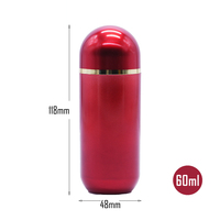 Flacons de pilules en plastique vides personnalisés de 60 ml, conteneur de médicaments, boîte de capsules de vitamines, boîte de compléments alimentaires, boîte en PS rigide avec bouchon à vis
