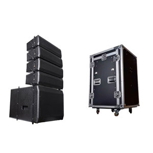 RQ LA412D-KIT 1000W Enceinte <span class=keywords><strong>PA</strong></span> amplifiée, système de sonorisation professionnel pour église, enceinte active Line Array avec flight case - Product Image 1