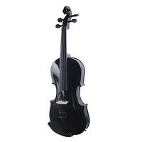 HUASHENG Violon électrique noir OEM ODM à cordes Instrument de musique Violon 4/4 pour débutant professionnel