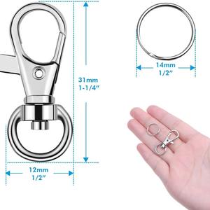 อุปกรณ์เสริมห่วงพวงกุญแจ2025หัวเข็มขัดกระเป๋าโลหะแบบปลดออกได้อย่างรวดเร็วตะขอโลหะสำหรับพวงกุญแจกระเป๋ากระเป๋ากระเป๋าถืออุปกรณ์สำหรับพวงกุญแจ - Product Image 3