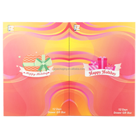 Coffret cadeau de Noël, boîte de maquillage pour les fêtes, boîte vide personnalisée pour calendrier de l'avent, pour produits de beauté