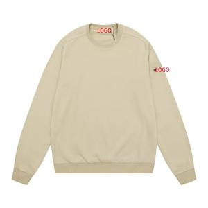 <span class=keywords><strong>Sudadera</strong></span> Clásica YQ de Color Sólido con Cuello Redondo, Insignias, Estilo Pareja Isleña, Versión Oversize, Mangas Largas - Product Image 3