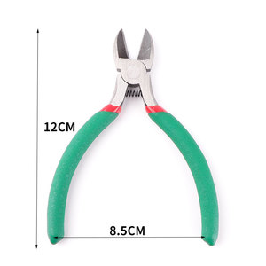 Diagonal Pliers 12Cm Length Chrome Vanadium Steel Industrial Grade Wire Cutters With Green Handle For Precision Cutting - Product Image 1