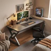 Bureau de jeu en bois à structure en Z stable, table d'ordinateur ergonomique pour joueurs professionnels, design contemporain pour usage domestique ou professionnel