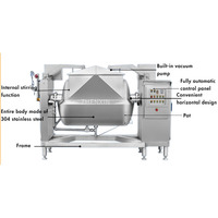 Machine de cuisson horizontale à vapeur pour la production de confiture, purée de fruits et sauces, en acier inoxydable de qualité alimentaire