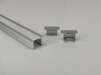 Fabricant de Foshan, bandes lumineuses LED en aluminium pour gouttières, avec anodisation T5, CRI élevé 90, DC 12V, 6000K, lumière du jour, garantie de 3 ans
