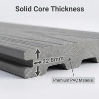Planche de terrasse en PVC 138 mm de large, résistante aux intempéries, pour cour, bord de piscine, pose de terrasse extérieure, achat au détail