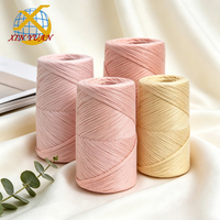 Fil de raphia nano multicolore pour crochet, tricot, fabrication de sacs, artisanat fait main, décoration intérieure et créations artisanales DIY